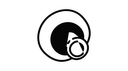 Poster - Champignon rear view icon animation outline best object on white background