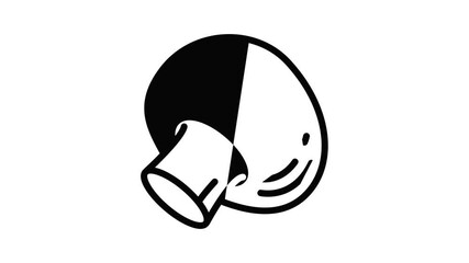 Poster - Champignon icon animation outline best object on white background