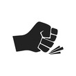 Bro fist bump or power five pound flat vector icon for apps and websites