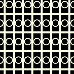 Poster - Simple geometric shapes. Circles and rectangles abstract and monochrome.