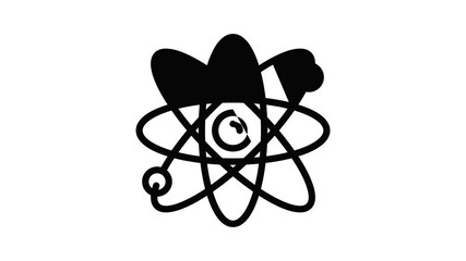 Poster - Electron motion icon animation outline best object on white background