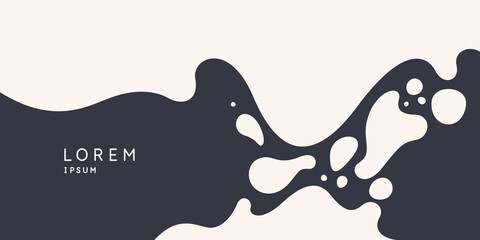 Poster - poster with dynamic waves. vector illustration in minimal style. abstract background.