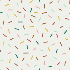 seamless vector pattern with decorative sprinkles. colourful donut glaze or ice cream top festal bac