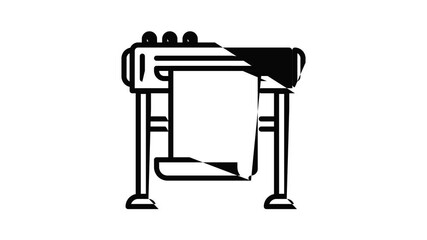 Poster - Company plotter icon animation outline best object on white background