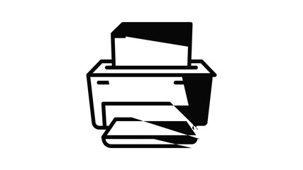 Poster - Toner printer icon animation outline best object on white background
