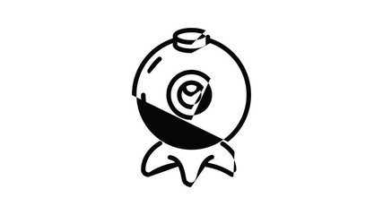 Poster - Webinar camera icon animation outline best object on white background