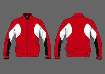 Poster - retro vintage windbreaker hoodie jacket template