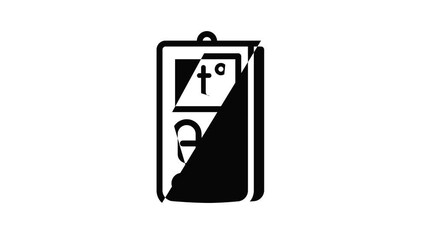 Poster - Conditioner remote control icon animation outline best object on white background