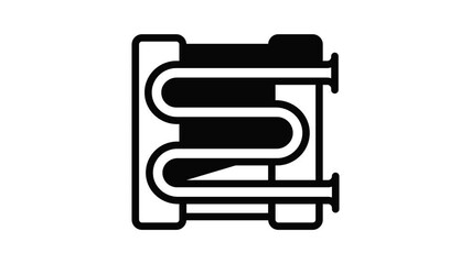 Poster - Conditioner pipe icon animation outline best object on white background