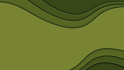 Wall Mural - Beautiful green wavy background. Suitable for postcards, notebooks and business cards.
