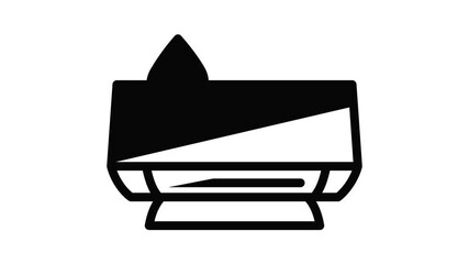 Poster - Modern air conditioner icon animation outline best object on white background