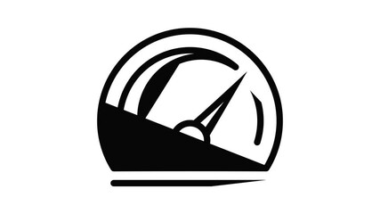 Poster - Style speedometer icon animation outline best object on white background