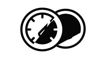 Poster - Full fuel gauge icon animation outline best object on white background