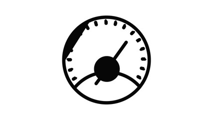 Poster - Drive speedometer icon animation outline best object on white background