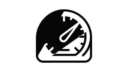 Poster - Control speedometer icon animation outline best object on white background