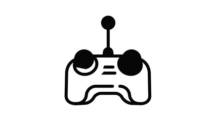 Poster - Remote control drone icon animation outline best object on white background
