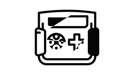 Poster - Drone control panel icon animation outline best object on white background