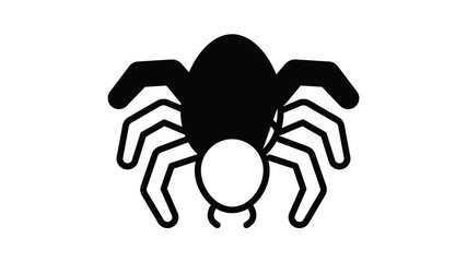 Poster - Halloween spider icon animation outline best object on white background