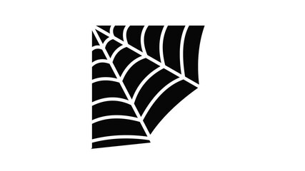 Poster - Corner spider web icon animation outline best object on white background