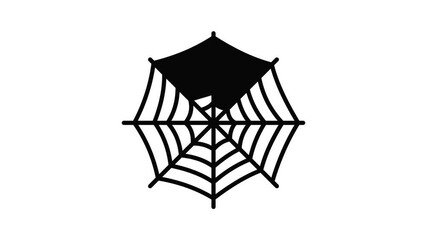 Poster - Round spider web icon animation outline best object on white background