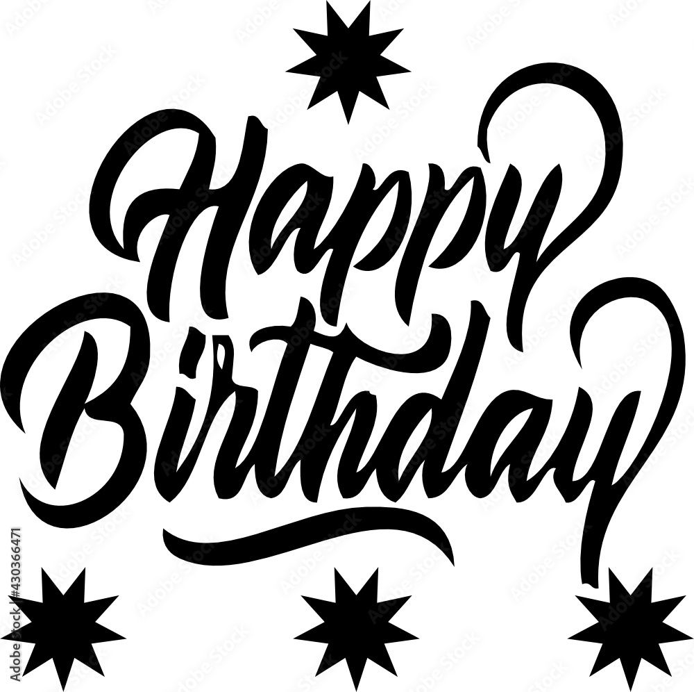 Download Happy Birthday Text Files Svg Vector Cutfile For Cricut And Silhouette Wall Mural Abuzar