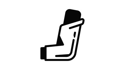 Poster - Medical inhaler icon animation outline best object on white background
