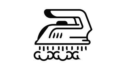 Poster - Modern iron icon animation outline best object on white background