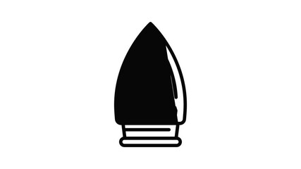Poster - Domestic iron icon animation outline best object on white background