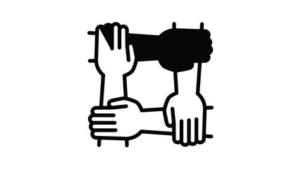 Poster - Coach cohesion icon animation outline best object on white background