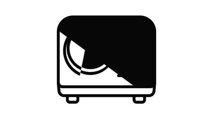 Poster - Portable speaker icon animation outline best object on white background