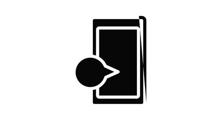 Poster - Smartphone money deposit icon animation outline best object on white background