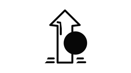 Poster - Deposit up percent icon animation outline best object on white background