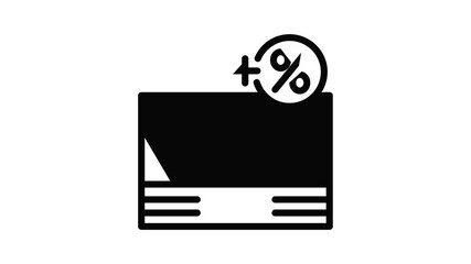 Poster - Loan percent money icon animation outline best object on white background
