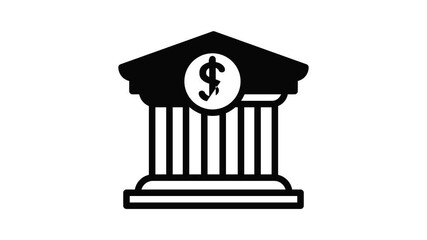 Poster - Credit money bank icon animation outline best object on white background