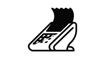 Poster - Check pay terminal icon animation outline best object on white background