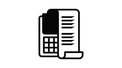 Poster - Check payment terminal icon animation outline best object on white background