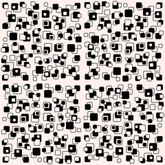 Poster - Abstract and monochrome pattern. Vector black and white shapes. Spotted and abstract pattern.