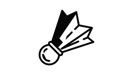 Poster - Training shuttlecock icon animation outline best object on white background