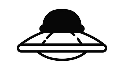 Poster - Ufo icon animation outline best object on white background