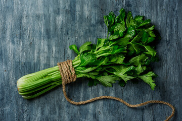 Poster - celery tied with a rope