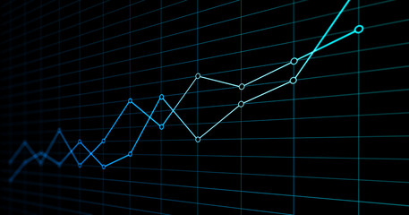 Wall Mural - grafico economia, istogrammi, statistiche