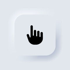 Poster - Hand mouse cursor icon set. Computer pointer sign. Neumorphic UI UX white user interface web button. Neumorphism. Vector EPS 10