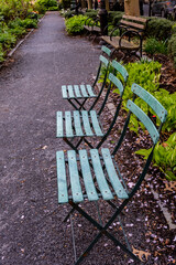 Poster - bench in the garden