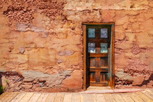 Old Western Rustic Style Door And Wall