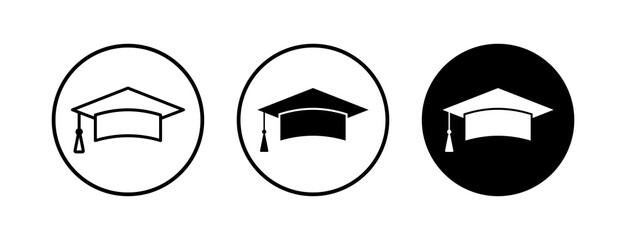 Wall Mural - Education icons set vector. Graduation cap icon. Graduate. Students cap
