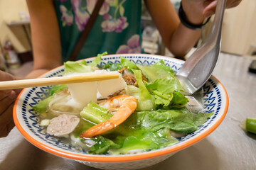 Poster - Vietnamese pho at a restaurant