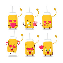 Wall Mural - Sauce cartoon character with love cute emoticon