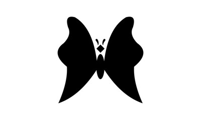 black butterfly silhouette vector