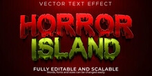 Horror Island Editable Text Effect, Blood And Zombie Text Style