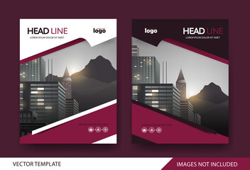 Wall Mural - corporate book cover design layout template